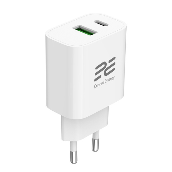 Nová síťová nabíječka Encore Energy PD 3.0 Quick Charge 4.0 USB-A USB-C 20W adaptér MD-2083R + Kabel Encore Energy USB 2m - Obrázek 4