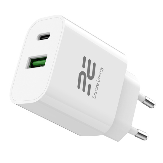 Nová síťová nabíječka Encore Energy PD 3.0 Quick Charge 4.0 USB-A USB-C 20W adaptér MD-2083R + Kabel Encore Energy USB 2m - Obrázek 7
