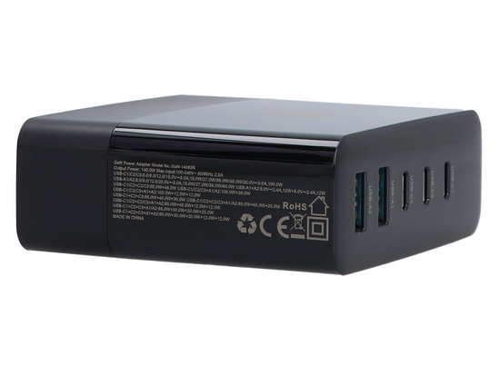 Nová síťová nabíječka Encore Energy GaN QC 4+ PD 3.0 USB-A x2 USB-C x3 140W GaN-14083R s displejem - Obrázek 4