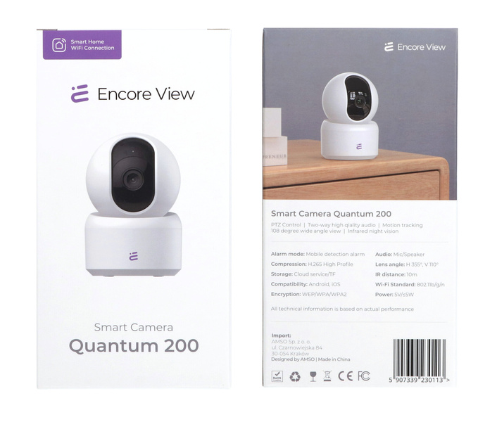 Chytrá domácí kamera WiFi PTZ 4Mpx SHD 3x zoom IR noční vidění USB-C Quantum 200 Encore View + 32GB paměťová karta microSDHC Apacer Secure Digital Card - Obrázek 6
