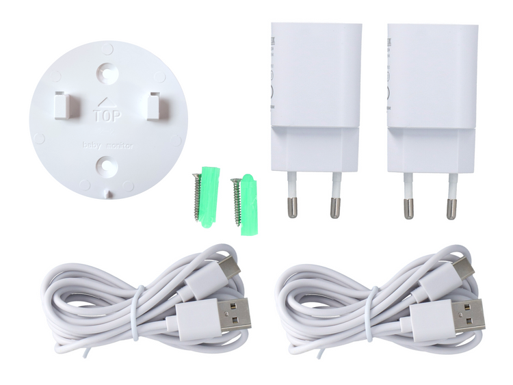 Inteligentní WiFi kamera chůvička otočná FHD alarm ukolébavky Baby Guard + monitor modrý Encore View - Obrázek 12