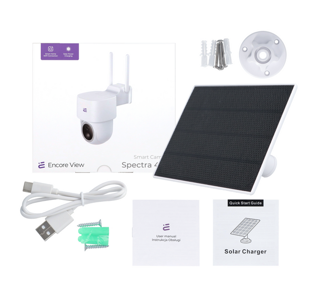 Inteligentní kamera Starlight WiFi + Solární panel 3W USB-C PTZ 4Mpx FHD IP65 Spectra 400 Encore View - Obrázek 13