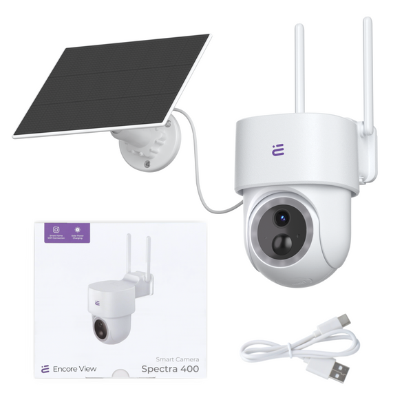 Inteligentní kamera Starlight WiFi + Solární panel 3W USB-C PTZ 4Mpx FHD IP65 Spectra 400 Encore View