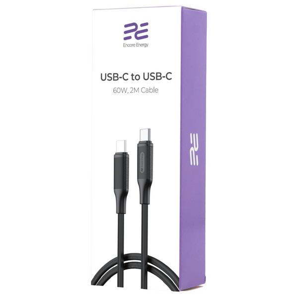 Nový kabel Encore Energy 2x USB-C PD USB kabel pro nabíjení a přenos dat 200 cm 60W MD-60CC2B - Obrázek 4