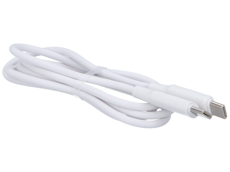 Kabel Encore Energy 2x USB-C PD pro nabíjení a přenos dat 100cm bílý 60W MD-60CC1W