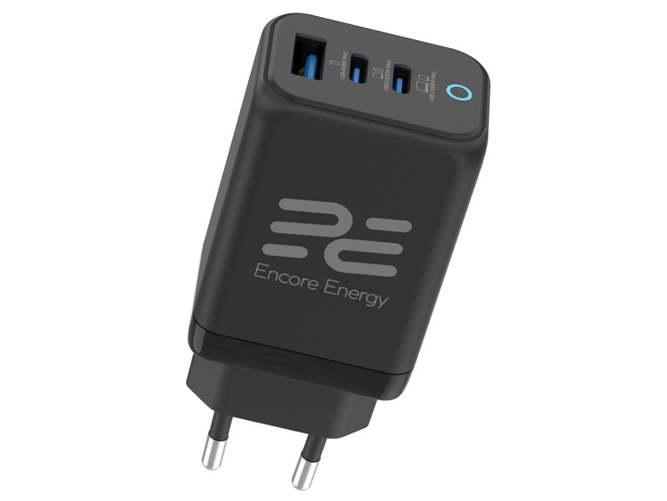 Síťová nabíječka 65W USB-A + 2x USB-C QC PPS PD Encore Energy MD-6583RA - Obrázek 5